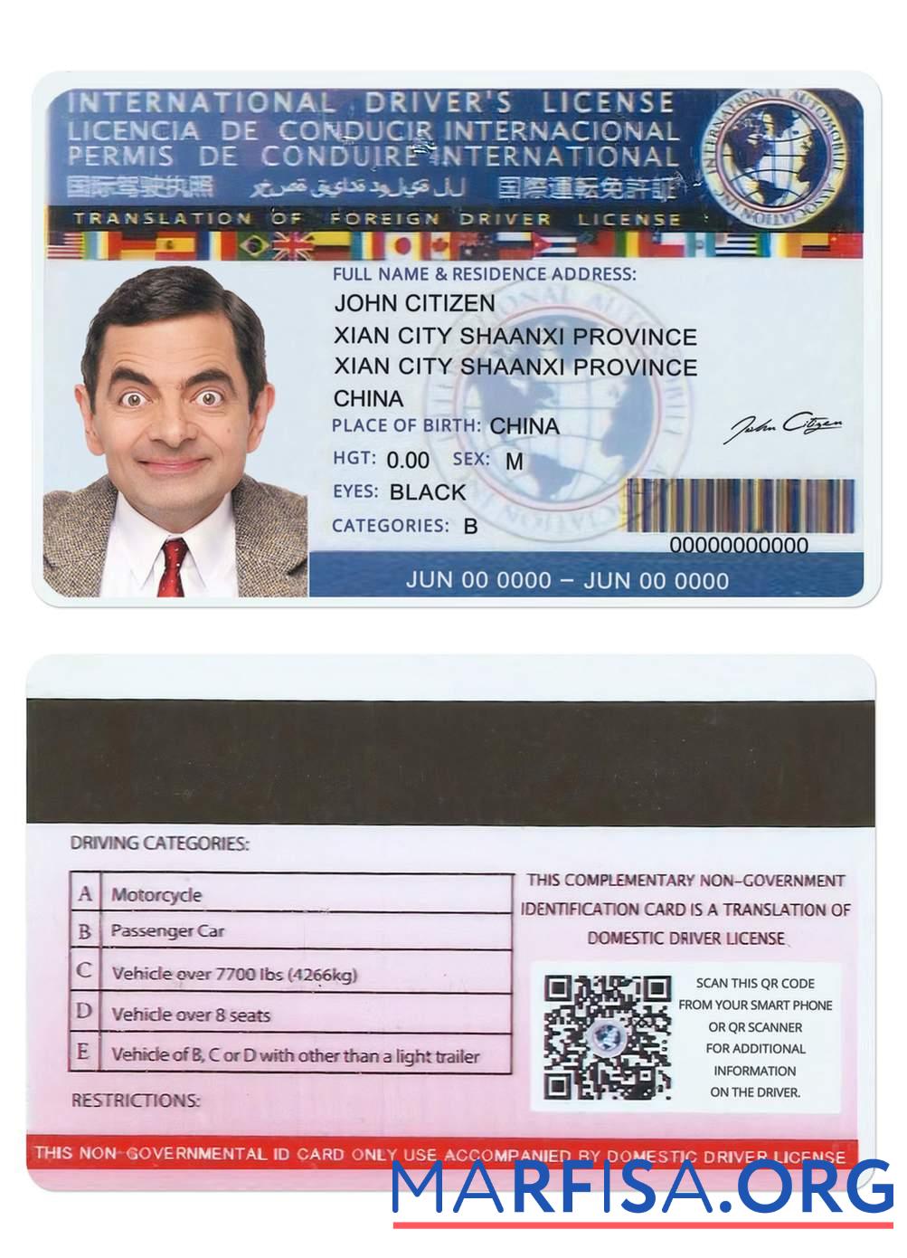 Printable International dl Version 2 example